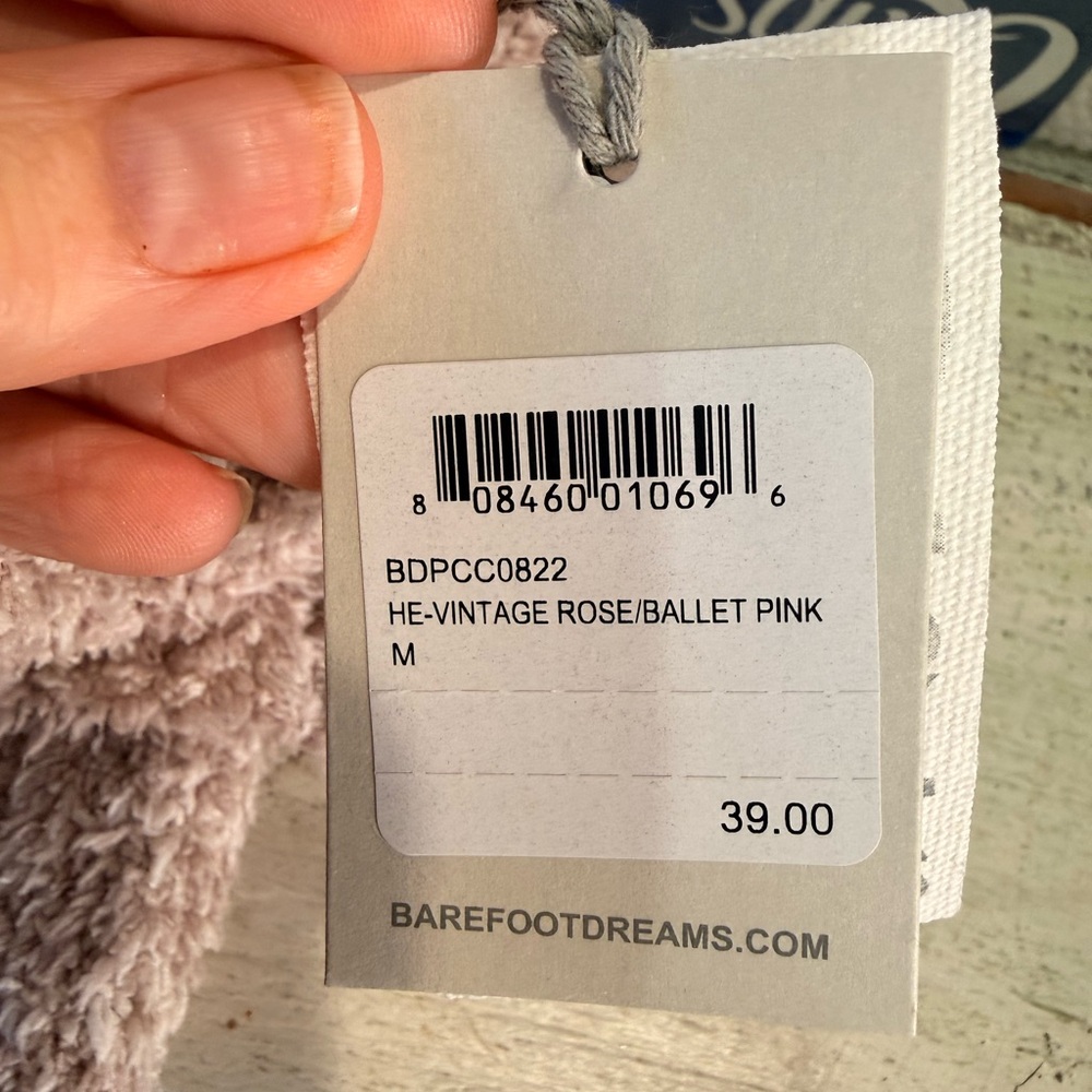 Barefoot Dreams  Pale pink dog sweater, medium
